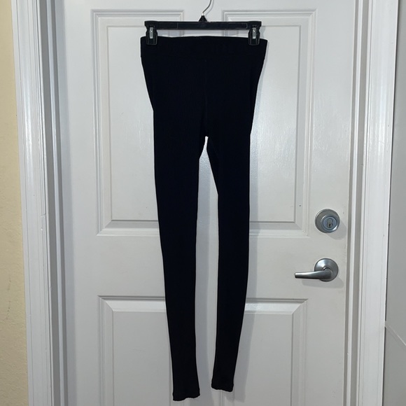 Carbon38 Year of Ours Black Ribbed Leggings Med - Picture 9 of 10